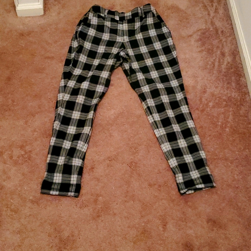 Hot Topic Emo Goth Black/white Pants